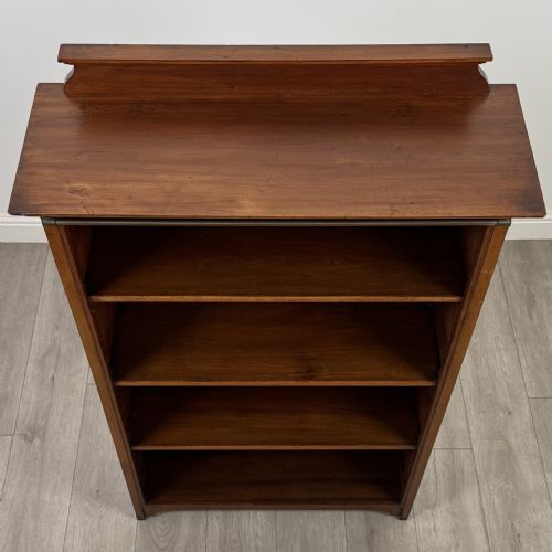 ANTIQUE 20TH CENTURY GOOD QUALITY OPEN BOOKCASE IN MAHOGANY - ADDITIONAL PHOTO 8