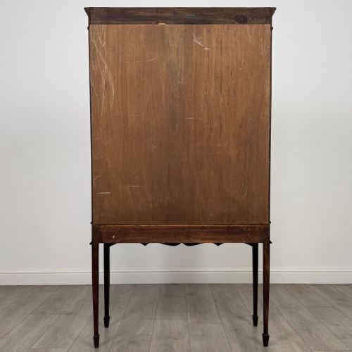 ANTIQUE 20TH CENTURY INLAID DISPLAY CABINET IN MAHOGANY - ADDITIONAL PHOTO 6