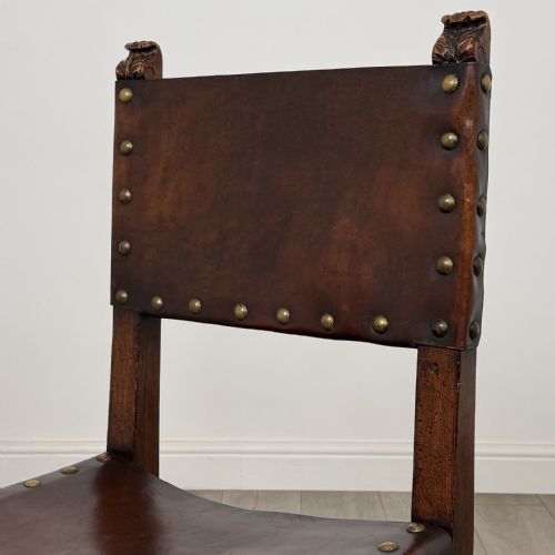 ANTIQUE 19TH CENTURY SET OF 6 GOOD QUALITY OAK DINING CHAIRS - ADDITIONAL PHOTO 3