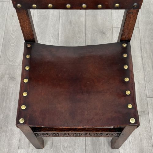 ANTIQUE 19TH CENTURY SET OF 6 GOOD QUALITY OAK DINING CHAIRS - ADDITIONAL PHOTO 7