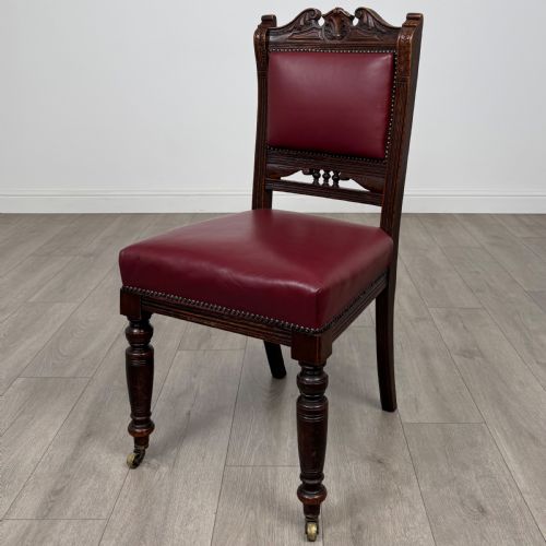 ANTIQUE 20TH CENTURY SET OF 4 MAHOGANY DINING CHAIRS - ADDITIONAL PHOTO 1