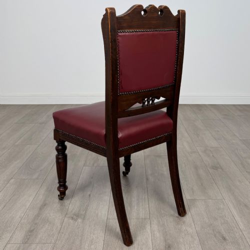 ANTIQUE 20TH CENTURY SET OF 4 MAHOGANY DINING CHAIRS - ADDITIONAL PHOTO 2