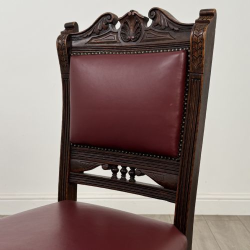 ANTIQUE 20TH CENTURY SET OF 4 MAHOGANY DINING CHAIRS - ADDITIONAL PHOTO 3
