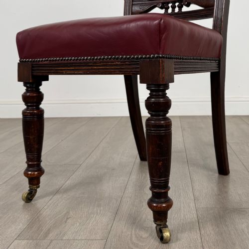 ANTIQUE 20TH CENTURY SET OF 4 MAHOGANY DINING CHAIRS - ADDITIONAL PHOTO 4