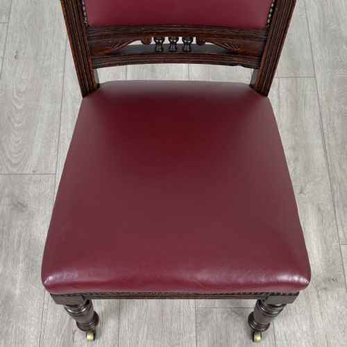 ANTIQUE 20TH CENTURY SET OF 4 MAHOGANY DINING CHAIRS - ADDITIONAL PHOTO 6