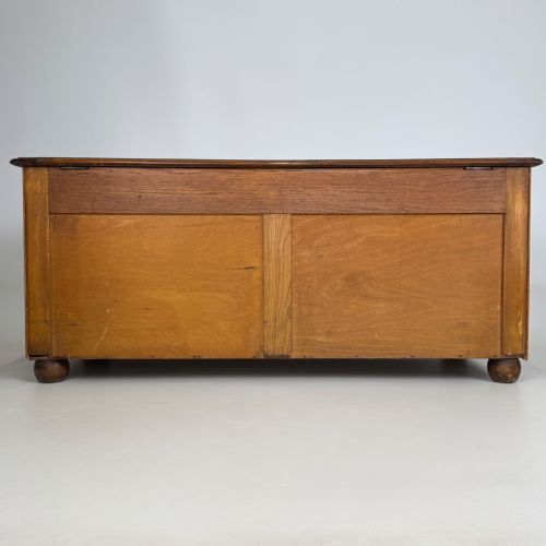 ANTIQUE 20TH CENTURY JACOBEAN STYLE BLANKET BOX IN GOLDEN OAK - ADDITIONAL PHOTO 4