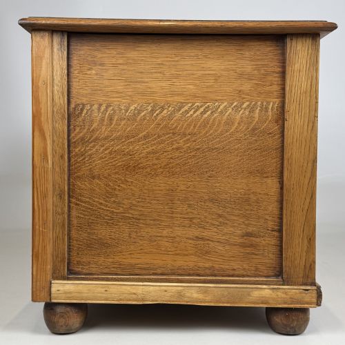 ANTIQUE 20TH CENTURY JACOBEAN STYLE BLANKET BOX IN GOLDEN OAK - ADDITIONAL PHOTO 6