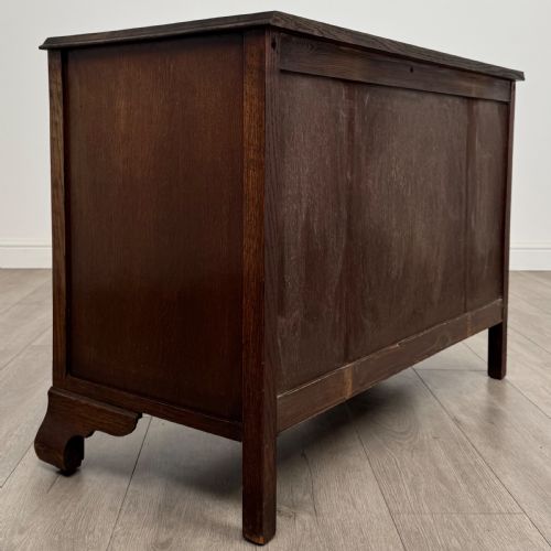 ANTIQUE 20TH CENTURY LOW CHEST OF DRAWERS IN OAK - ADDITIONAL PHOTO 3