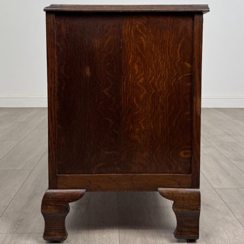 ANTIQUE 20TH CENTURY LOW CHEST OF DRAWERS IN OAK - ADDITIONAL PHOTO 2