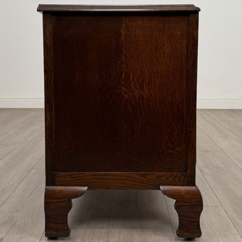 ANTIQUE 20TH CENTURY LOW CHEST OF DRAWERS IN OAK - ADDITIONAL PHOTO 6