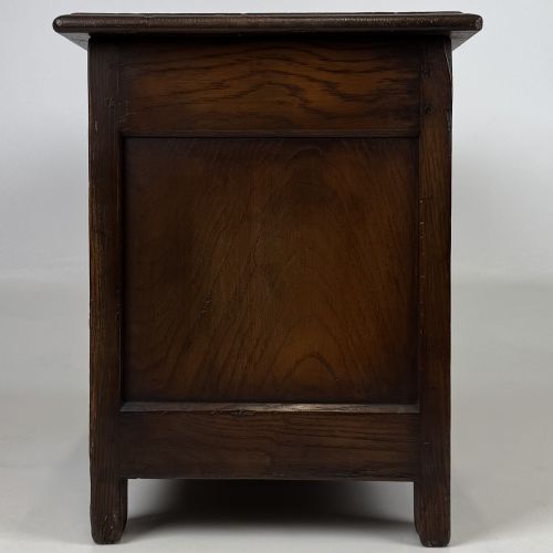 ANTIQUE 20TH CENTURY GOOD QUALITY OAK BLANKET BOX - ADDITIONAL PHOTO 2