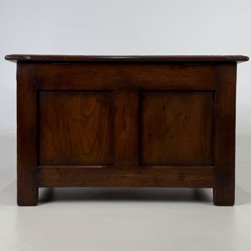 ANTIQUE 20TH CENTURY GOOD QUALITY OAK BLANKET BOX - ADDITIONAL PHOTO 4