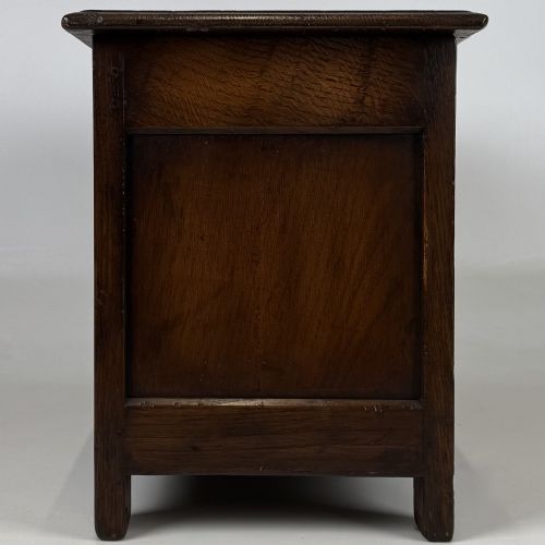 ANTIQUE 20TH CENTURY GOOD QUALITY OAK BLANKET BOX - ADDITIONAL PHOTO 6