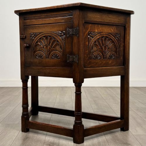 ANTIQUE 20TH CENTURY GOOD QUALITY CABINET IN OAK - ADDITIONAL PHOTO 2