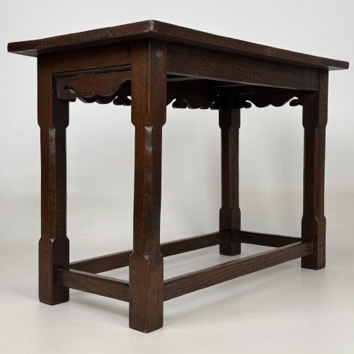 ANTIQUE 19TH CENTURY FINE QUALITY SMALL OAK SIDE TABLE - ADDITIONAL PHOTO 3