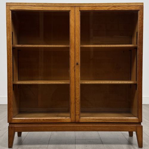 ANTIQUE 20TH CENTURY FINE QUALITY DISPLAY CABINET IN GOLDEN OAK - ADDITIONAL PHOTO 1