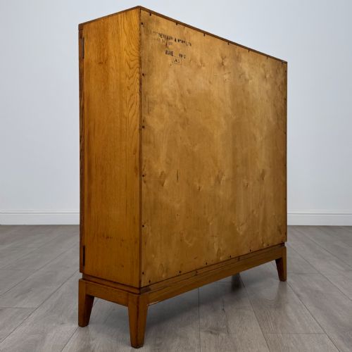 ANTIQUE 20TH CENTURY FINE QUALITY DISPLAY CABINET IN GOLDEN OAK - ADDITIONAL PHOTO 5