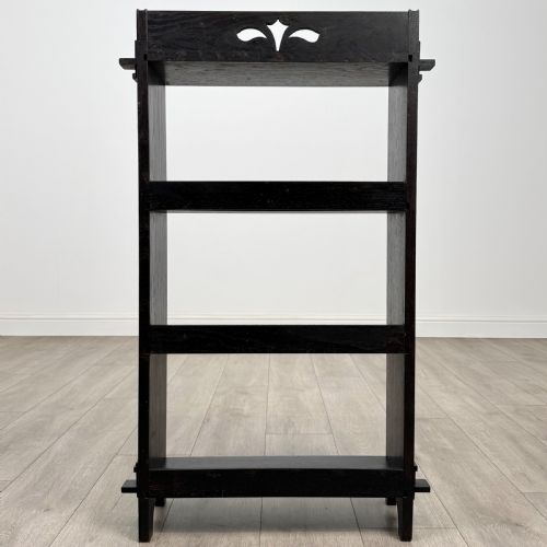 ANTIQUE 20TH CENTURY SMALL ART NOUVEAU STYLE BOOKCASE IN OAK - ADDITIONAL PHOTO 5