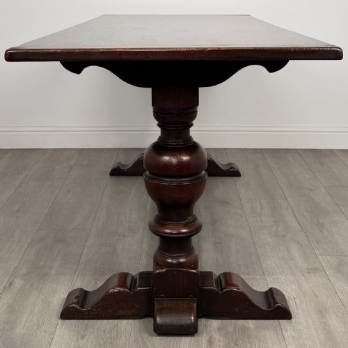 ANTIQUE 20TH CENTURY GOOD QUALITY REFRACTORY STYLE DINING TABLE - ADDITIONAL PHOTO 3