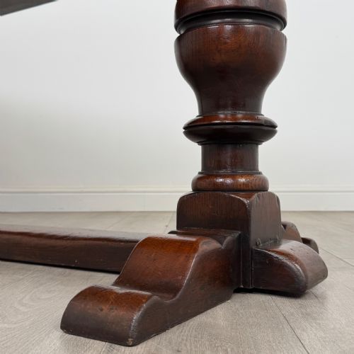 ANTIQUE 20TH CENTURY GOOD QUALITY REFRACTORY STYLE DINING TABLE - ADDITIONAL PHOTO 4
