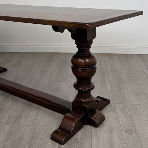 ANTIQUE 20TH CENTURY GOOD QUALITY REFRACTORY STYLE DINING TABLE - ADDITIONAL PHOTO 5
