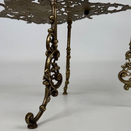 ANTIQUE 19TH CENTURY BRASS THREE TIER PLANT STAND - ADDITIONAL PHOTO 6