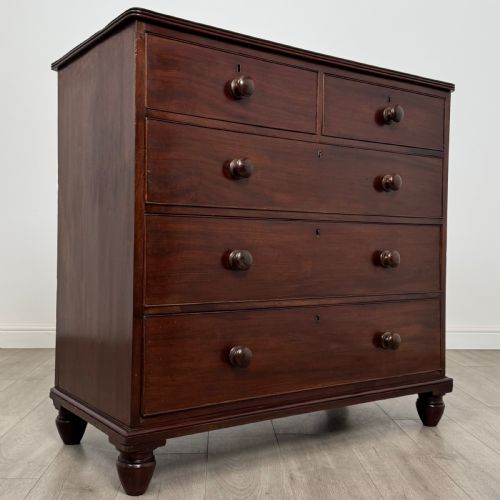ANTIQUE 18TH CENTURY GOOD QUALITY MAHOGANY CHEST OF DRAWERS - ADDITIONAL PHOTO 7