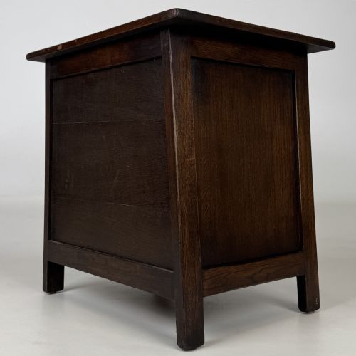 ANTIQUE 20TH CENTURY GOOD QUALITY SMALL OAK CABINET - ADDITIONAL PHOTO 8