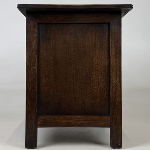 ANTIQUE 20TH CENTURY GOOD QUALITY SMALL OAK CABINET - ADDITIONAL PHOTO 9