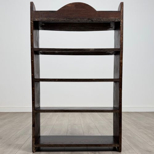 ANTIQUE 20TH CENTURY GOOD QUALITY OPEN BOOKCASE IN OAK - ADDITIONAL PHOTO 5