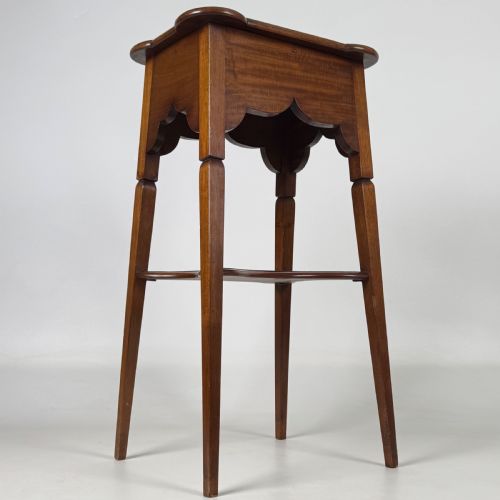 ANTIQUE 20TH CENTURY GOOD QUALITY PLANT STAND IN MAHOGANY - ADDITIONAL PHOTO 7