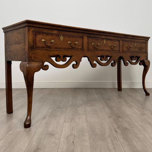 ANTIQUE 19TH CENTURY FINE QUALITY LARGE OAK DRESSER BASE - ADDITIONAL PHOTO 7