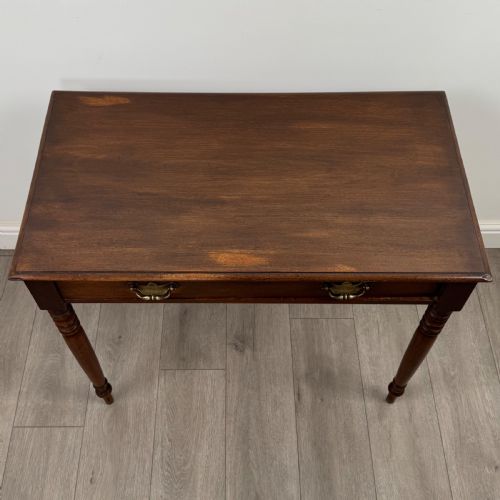 ANTIQUE 19TH CENTURY GOOD QUALITY WRITING TABLE IN MAHOGANY - ADDITIONAL PHOTO 9