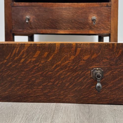 ANTIQUE 20TH CENTURY DEEP OAK CHEST OF DRAWERS IN OAK - ADDITIONAL PHOTO 10