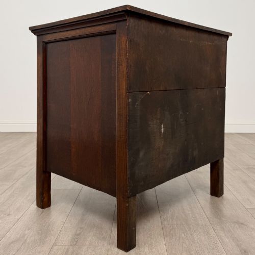 ANTIQUE 20TH CENTURY DEEP OAK CHEST OF DRAWERS IN OAK - ADDITIONAL PHOTO 11