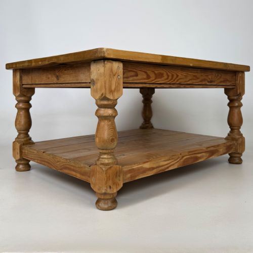 ANTIQUE 20TH CENTURY GOOD QUALITY PINE FARMHOUSE COFFEE TABLE - ADDITIONAL PHOTO 3