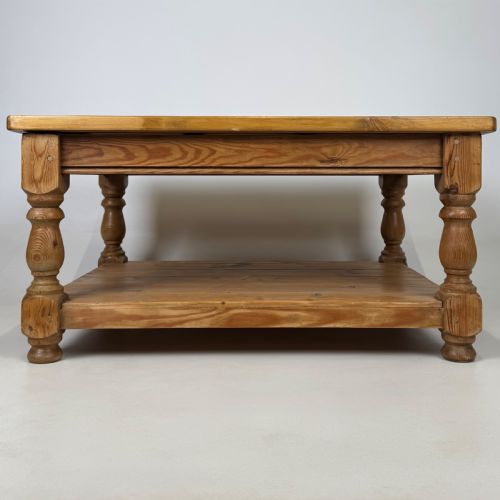 ANTIQUE 20TH CENTURY GOOD QUALITY PINE FARMHOUSE COFFEE TABLE - ADDITIONAL PHOTO 4