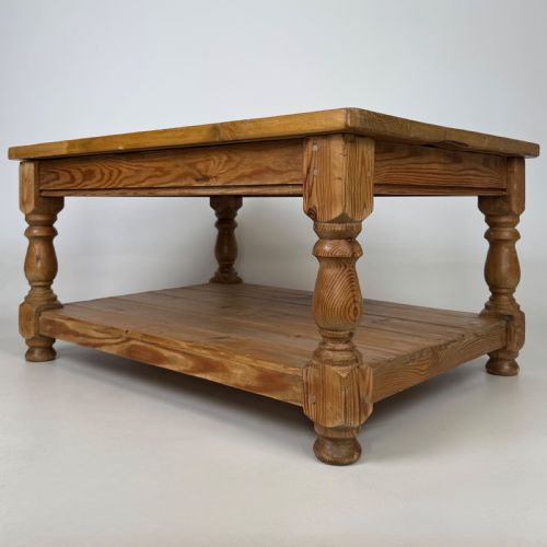 ANTIQUE 20TH CENTURY GOOD QUALITY PINE FARMHOUSE COFFEE TABLE - ADDITIONAL PHOTO 5