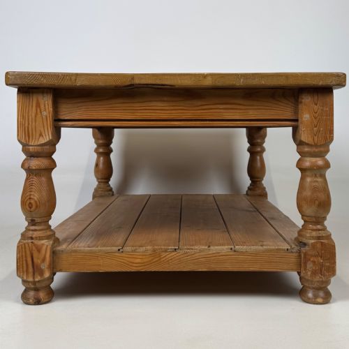 ANTIQUE 20TH CENTURY GOOD QUALITY PINE FARMHOUSE COFFEE TABLE - ADDITIONAL PHOTO 6