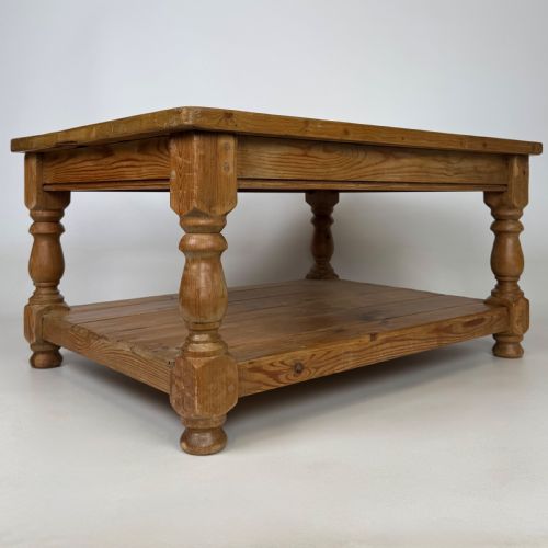 ANTIQUE 20TH CENTURY GOOD QUALITY PINE FARMHOUSE COFFEE TABLE - ADDITIONAL PHOTO 7
