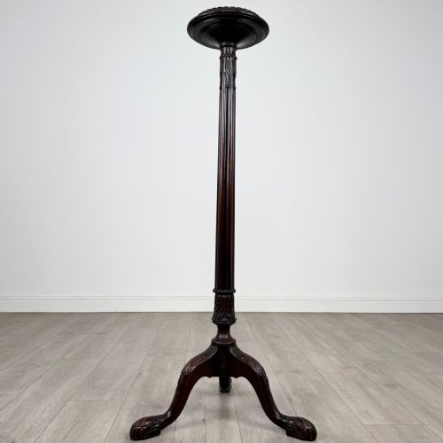 ANTIQUE 19TH CENTURY FINE QUALITY PLANT STAND IN MAHOGANY - ADDITIONAL PHOTO 2