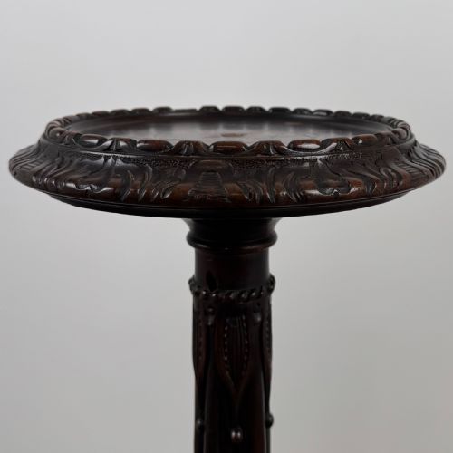 ANTIQUE 19TH CENTURY FINE QUALITY PLANT STAND IN MAHOGANY - ADDITIONAL PHOTO 3