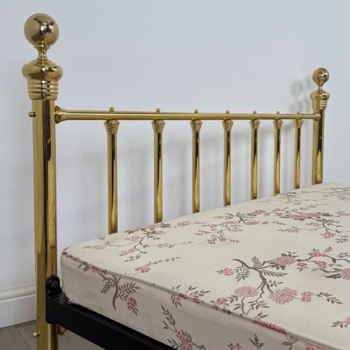 ANTIQUE 20TH CENTURY FINE QUALITY BRASS KING SIZE BED - ADDITIONAL PHOTO 3