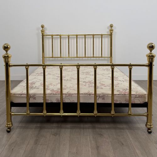 ANTIQUE 20TH CENTURY FINE QUALITY BRASS KING SIZE BED - ADDITIONAL PHOTO 4