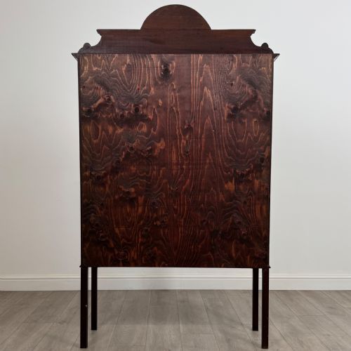 ANTIQUE 20TH CENTURY INLAID DISPLAY CABINET IN MAHOGANY - ADDITIONAL PHOTO 6