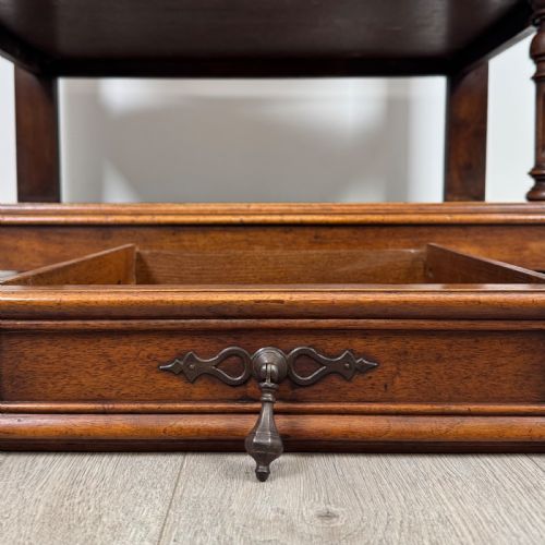 ANTIQUE 19TH CENTURY UNIQUE FRENCH MARBLE TOP BUFFET IN WALNUT - ADDITIONAL PHOTO 12