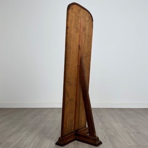 ANTIQUE 20TH CENTURY FLOOR STANDING DRESSING MIRROR IN OAK - ADDITIONAL PHOTO 2