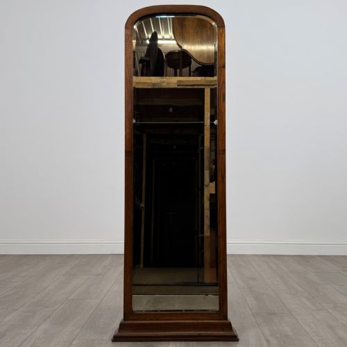 ANTIQUE 20TH CENTURY FLOOR STANDING DRESSING MIRROR IN OAK - ADDITIONAL PHOTO 7