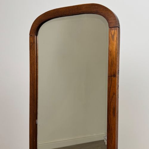 ANTIQUE 20TH CENTURY FLOOR STANDING DRESSING MIRROR IN OAK - ADDITIONAL PHOTO 8