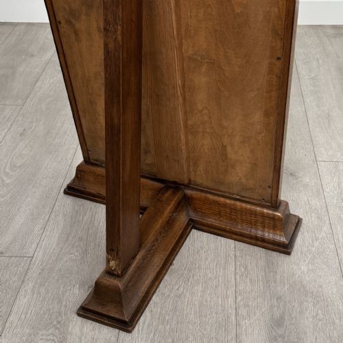 ANTIQUE 20TH CENTURY FLOOR STANDING DRESSING MIRROR IN OAK - ADDITIONAL PHOTO 9